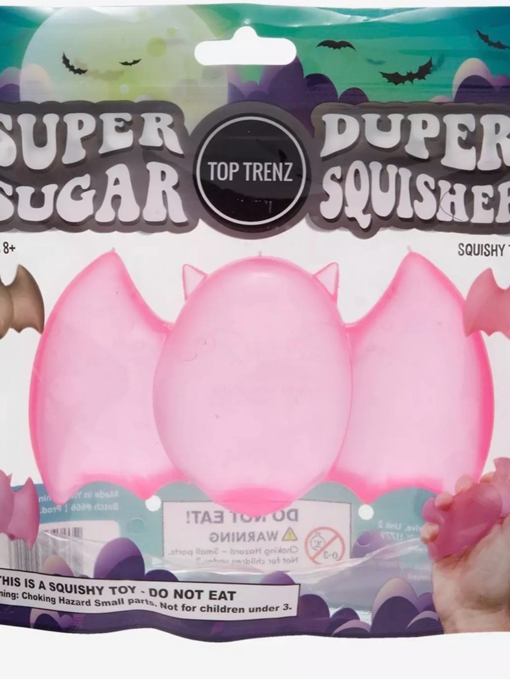 Pink Bat Squishy Toy for Kids